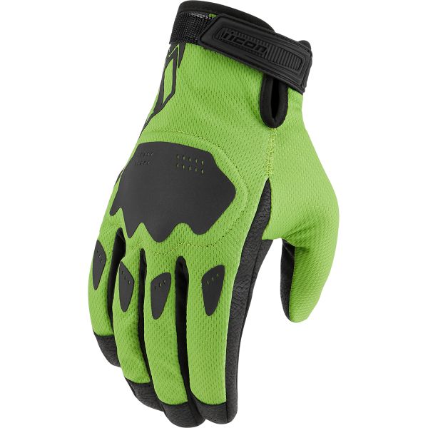 Manusi Moto Sport si Piele Icon Manusi Moto Textile Hooligan Green