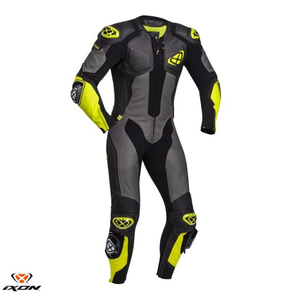 Combinezoane Moto Piele Ixon Combinezon Moto Piele Vendetta Evo MS Black/Gray/Yellow 24