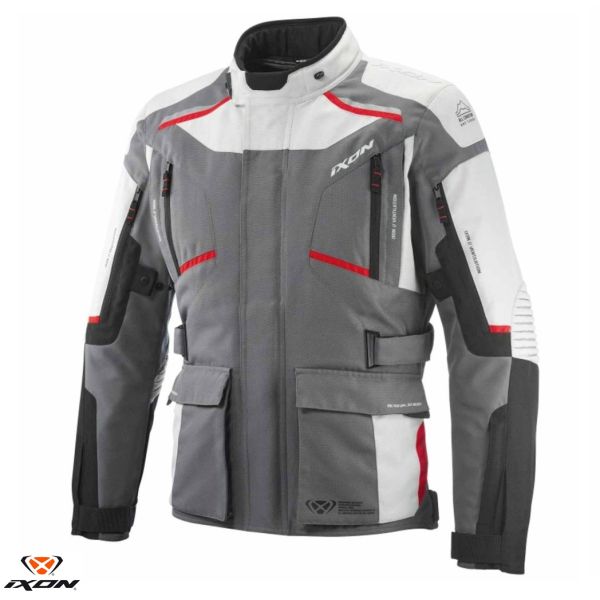 Geci Moto Textil Ixon Geaca Moto Textila Touring Midgard MS Gray/Black/Red 24