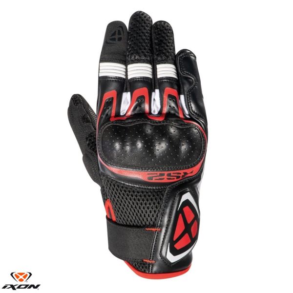 Manusi Moto Sport si Piele Ixon Manusi Moto Piele/Textil Rs2 MS Black/White/Red