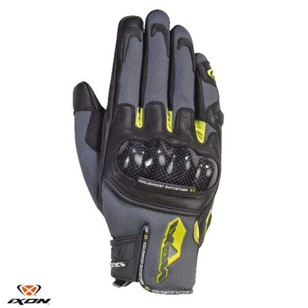 Manusi Moto Sport si Piele Ixon Manusi Moto Piele/Textile RS Rise Air MS Black/Gray/Yellow 24