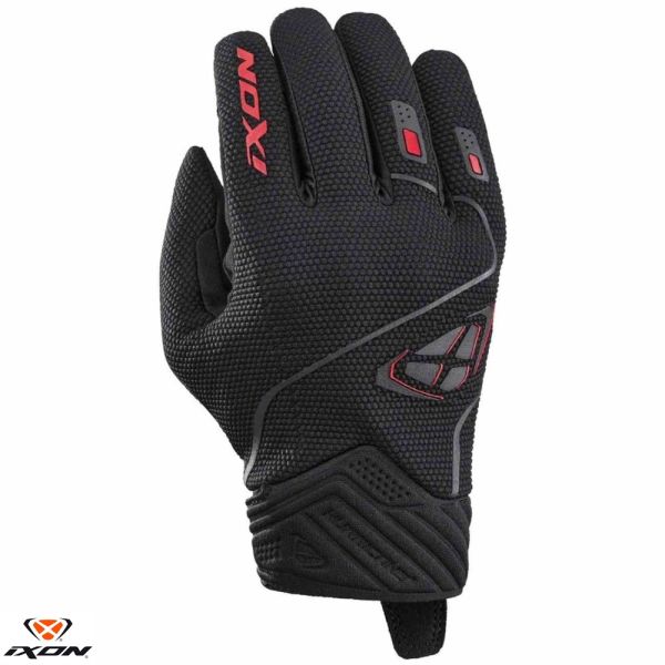 Manusi Moto Sport si Piele Ixon Manusi Moto Textile Hurricane 2 MS Black/Red 24