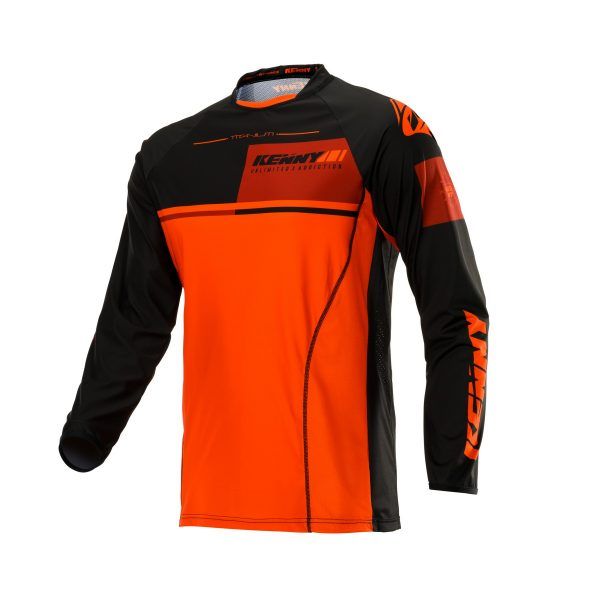 Tricouri MX-Enduro Kenny Tricou Enduro Titanium S20 Black/Orange