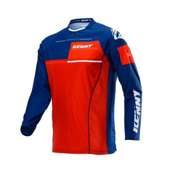 Tricouri MX-Enduro Kenny Tricou Enduro Titanium S20 Navy/Red