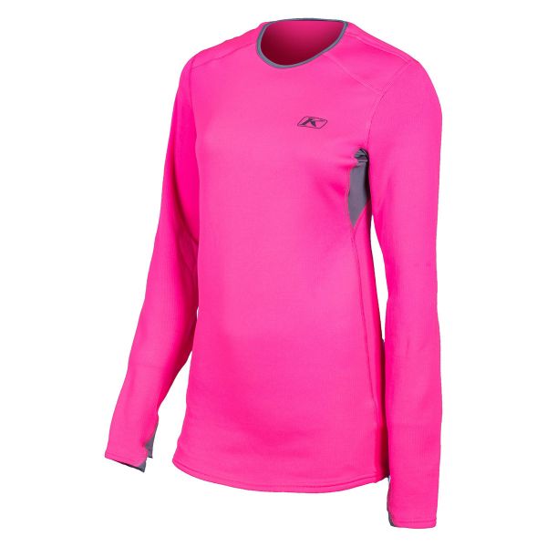 Underlayer Snow Klim Bluza Base Layer Snowmobil Dama  Solstice 2.0 Knockout Pink/Castlerock Gray