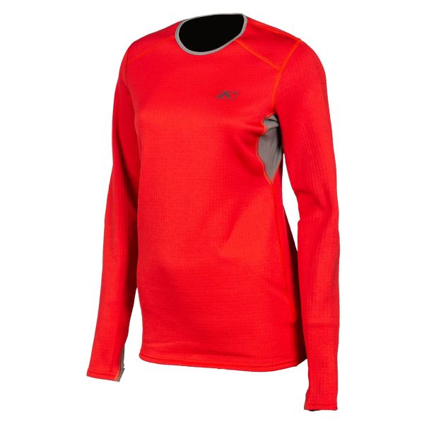 Underlayer Snow Klim Bluza Base Layer Snowmobil Dama  Solstice 3.0 Chili Pepper/Castlerock Gray