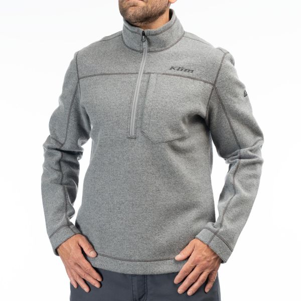 Casual jackets Klim Wool Fleece Bighorn Canyon 1/4 Zip Monument Heather 24