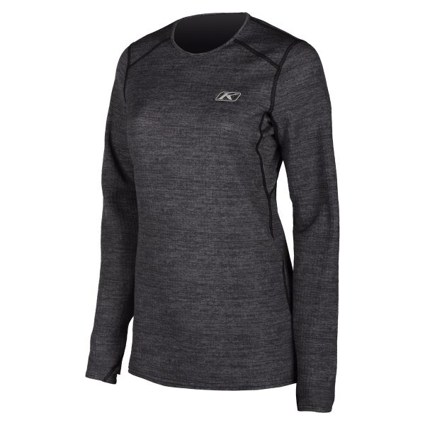 Functional Underwear Klim Lady Base Layer Shirt Solstice 3.0 Black Heather