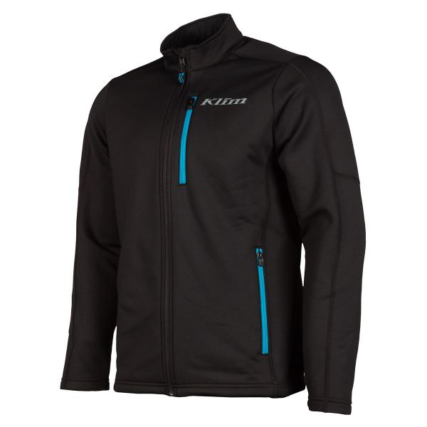 Functional Underwear Klim Mid Layer Jacket Inferno Black Vivid Blue 2021