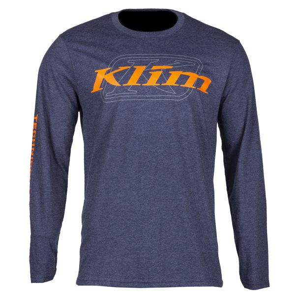 Klim Bluza K Corp LS T Heathered Navy/Strike Orange