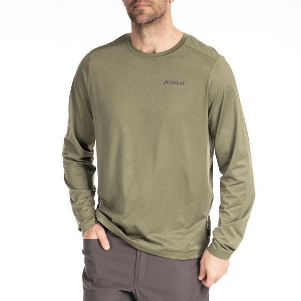 Tricouri/Camasi Casual Klim Bluza Static Peak Bronze Green 24