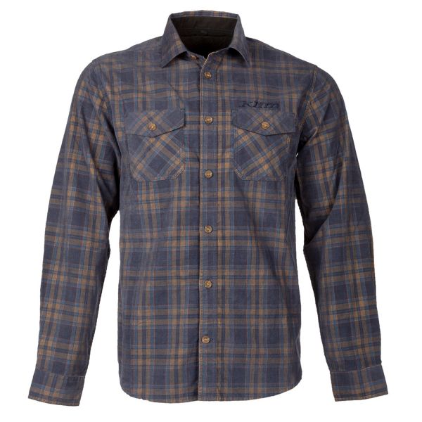 Casual T-shirts/Shirts Klim Garns Cord Shirt Navy Blue