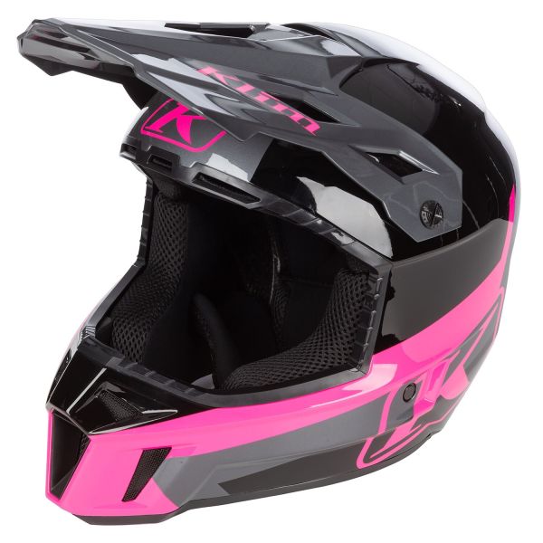 Helmets Klim MX/Snow Moto Helmet F3 ECE Icon Petrol/Black 24