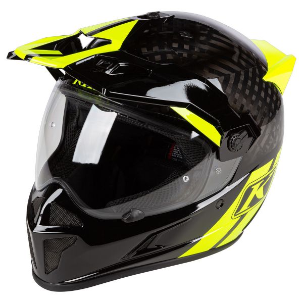 Casti Moto Adventure-Touring Klim Casca Moto Touring Krios Karbon Adventure ECE Twotrak Vivid Black 2021