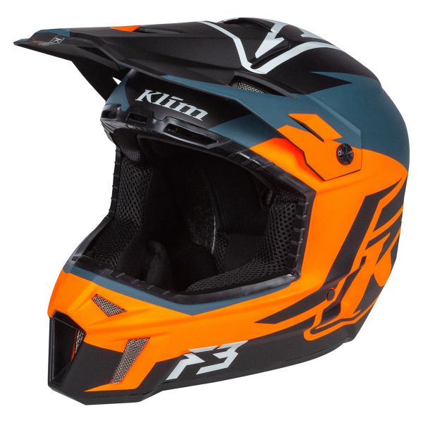 Helmets Klim Snow Helmet F3 ECE Tectonic Strike Orange