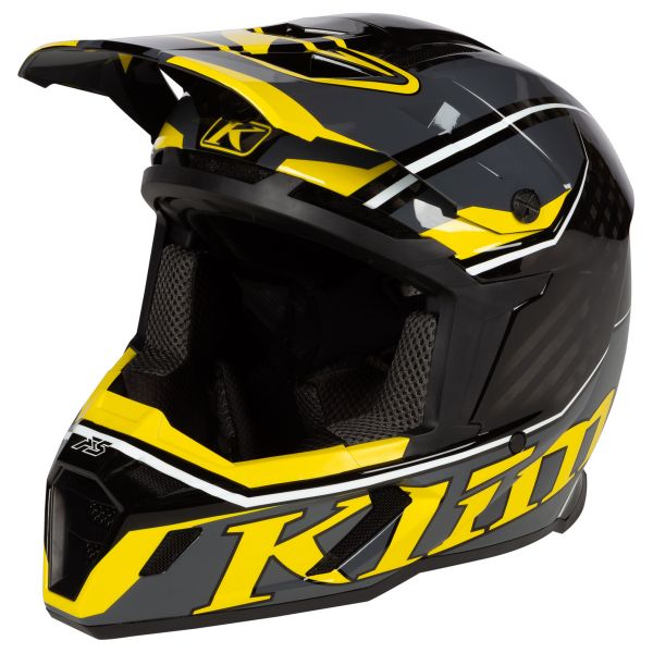 Helmets MX-Enduro Klim F5 MX Helmet ECE Jet Klim Yellow