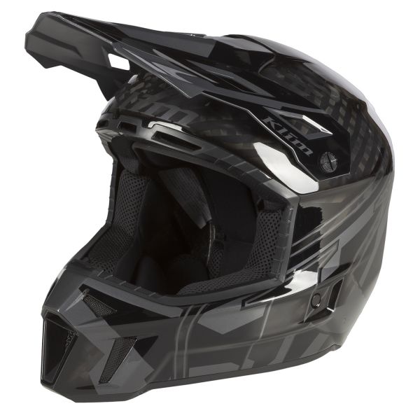 Casti Snowmobil Klim Casca Snowmobil F3 Carbon Pro ECE Ascent Black/Asphalt