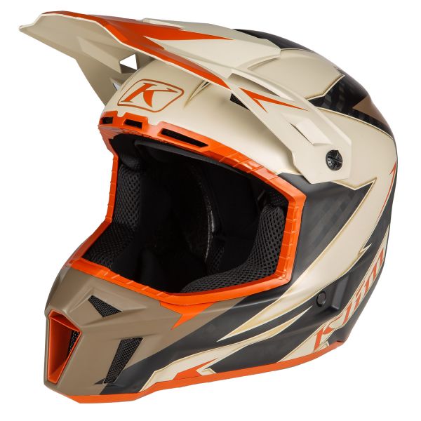 Casti Snowmobil Klim Casca Snowmobil F3 ECE Carbon Lightning Peyote