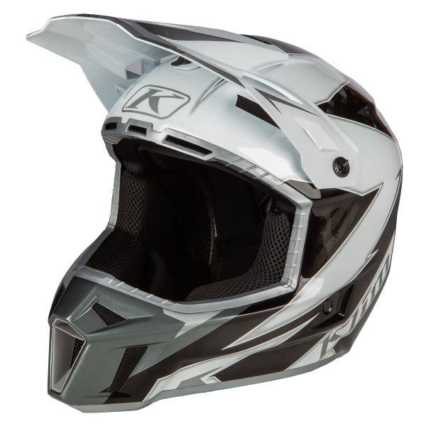 Casti Snowmobil Klim Casca Snowmobil F3 ECE Carbon Lightning White
