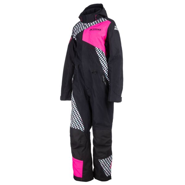 Women's Monosuits Klim Lady Non-Insulated Snowmobil One-Piece Short Vailslide Pink Glo/Black 25