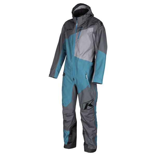 Monosuits Snowmobiles Klim Non-Insulated Snowmobil Monosuit Ripsa One-Piece Asphalt-Petrol