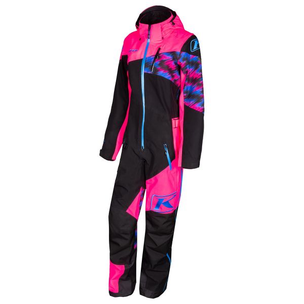 Combinezoane Snow Klim Combinezon Snowmobil Non-Insulated Ripsa One-Piece Short Knockout Pink-Electric Blue Lemonade