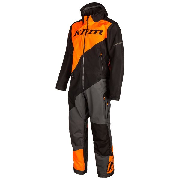 Monosuits Snowmobiles Klim Non-Insulated Snowmobil Monosuit Scout One-Piece Black-Strike Orange