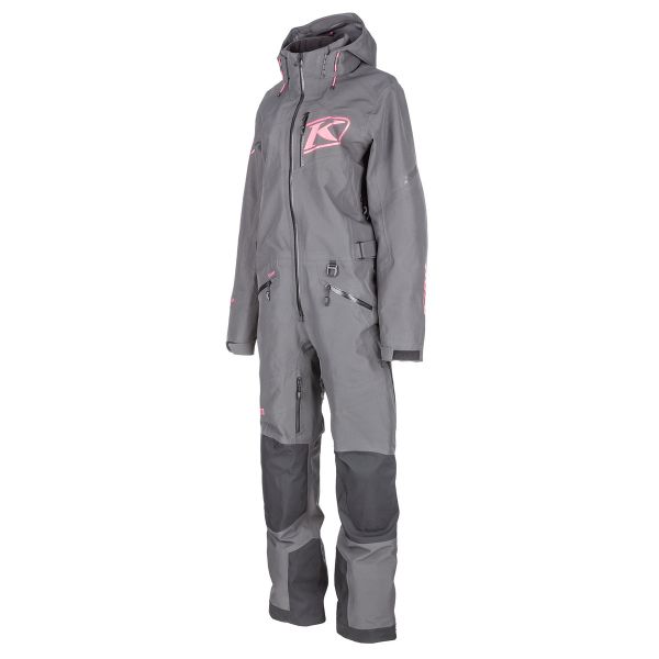 Monosuits Snowmobiles Klim Snow Monosuit Non-Insulated Ripsa Vapor Asphalt/Knockout Pink  24