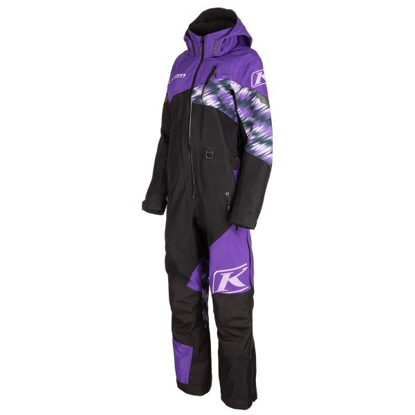 Women's Monosuits Klim Snow Monosuit Womens Non-Insulated Shredsa Heliotrope/Lavender Heist 24