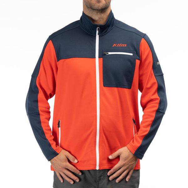 Casual jackets Klim Glacier Jacket Fiery Red/Dress Blues 24