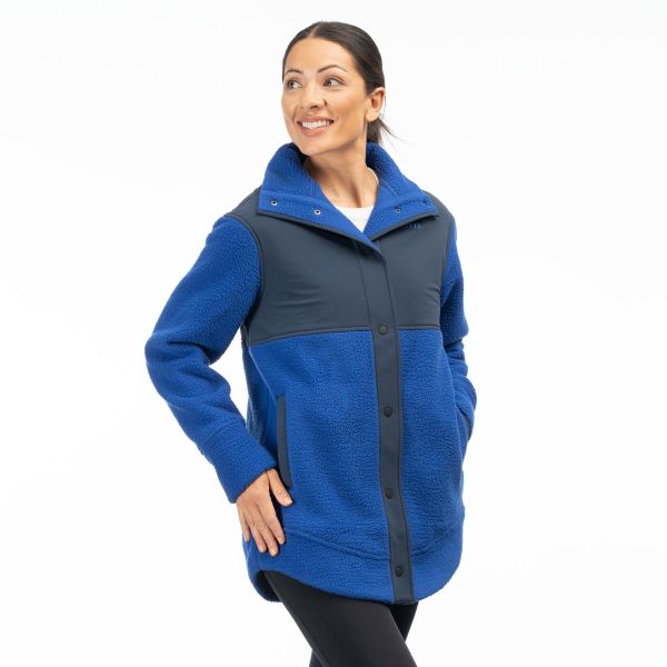 Geci/Hanorace Casual Klim Geaca High Pile Mountain Fleece Mazarine Blue/Dress Blues 24