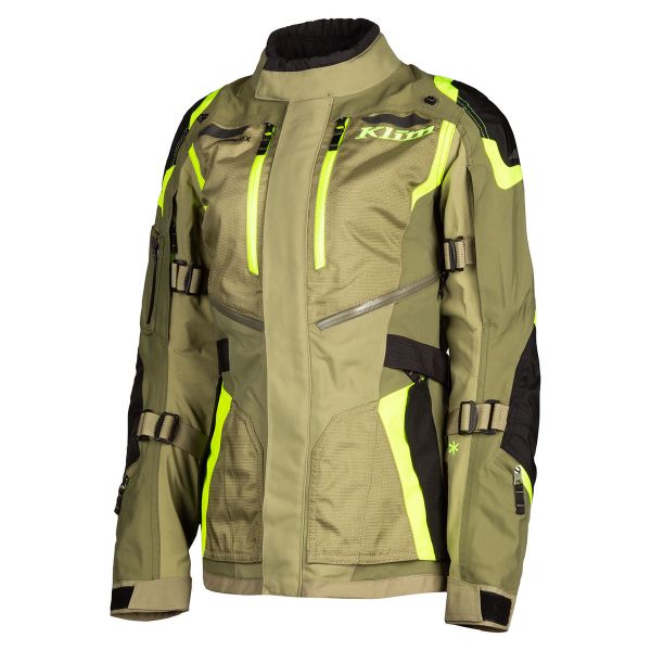 Textile Womens Jackets Klim Touring Moto Women Textile Jacket Artemis Sage/Hi/Vis
