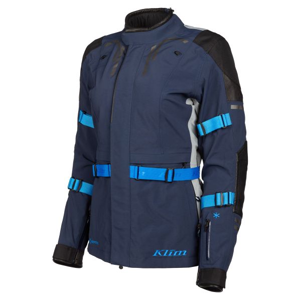 Textile Womens Jackets Klim Women Textile Moto Altitude Jacket Dress Blue/Electric Blue Lemonade