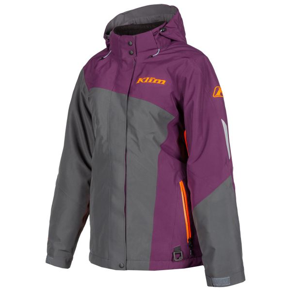 Women's Jackets Klim Women Insulated Snowmobil Jacket Allure Deep Purple Asphalt