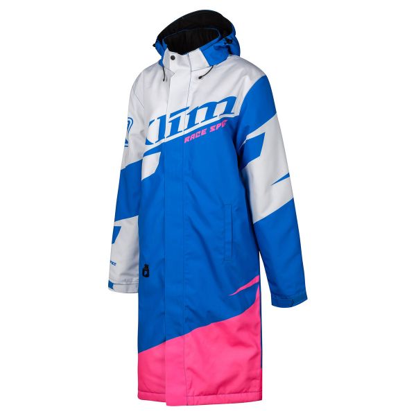 Women's Jackets Klim Snowmobil Insulated Jacket Race Spec Pit Coat Electric Blue Lemonade-Knockout Pink