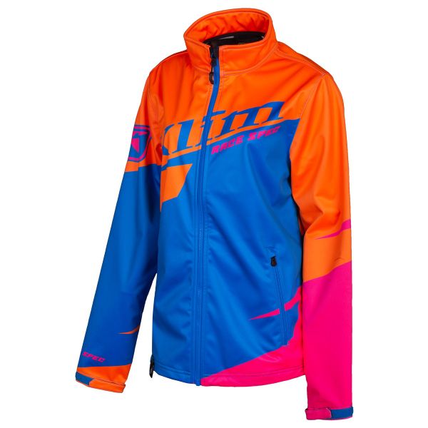 Women's Jackets Klim Snowmobil Non-Insulated Jacket Race Spec Electric Blue Lemonade/Knockout Pink
