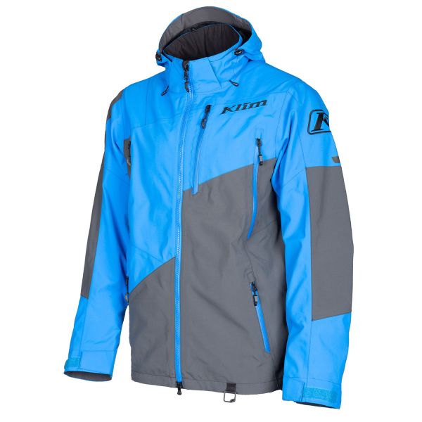 Jackets Klim Snowmobil Non-Insulated Jacket Storm Electric Blue Lemonade/Asphalt
