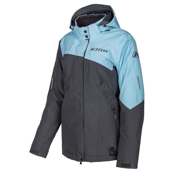 Women's Jackets Klim Women Insulated Snowmobil Allure Jacket Asphalt/Crystal Blue