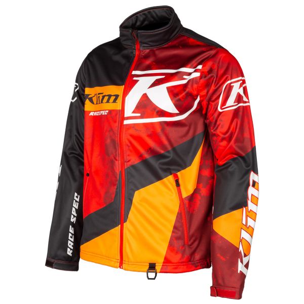 Jackets Klim Non-Insulated Snowmobil Revolt Jacket Black/Fiery Red