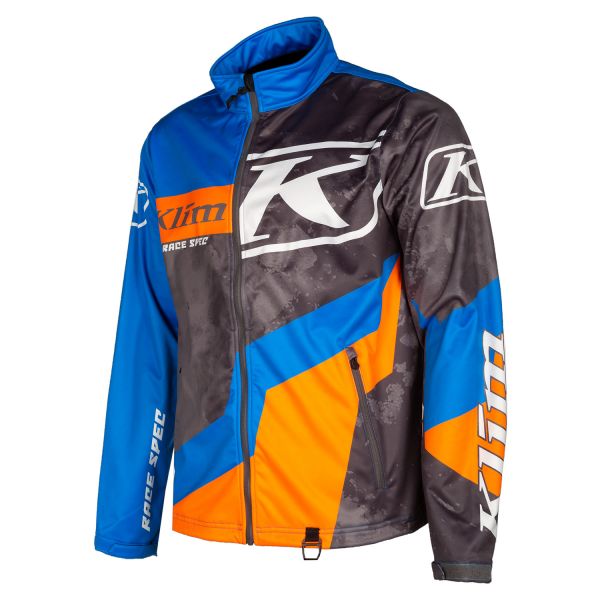 Jackets Klim Non-Insulated Snowmobil Revolt Jacket Electric Blue Lemonade/Castlerock