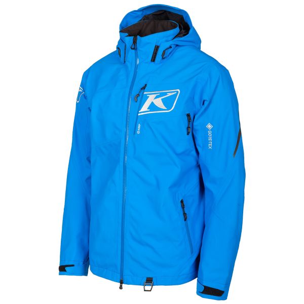 Jackets Klim Non-Insulated Snowmobil Storm Jacket Electric Blue Lemonade/Metallic Silver