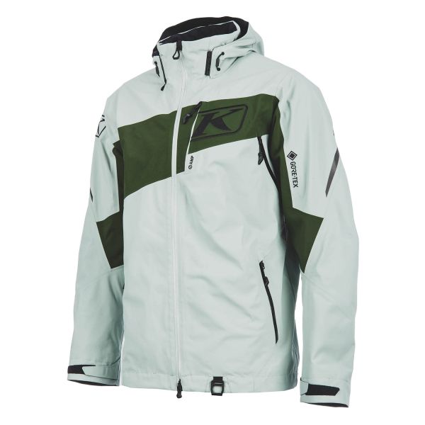 Jackets Klim Snow Jacket Non-Insulated Storm Slate Gray/Kombu Green 25