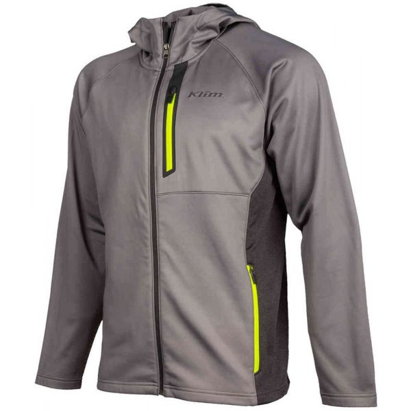 Casual jackets Klim Alpha Hoodie Gray/Hi-Vis
