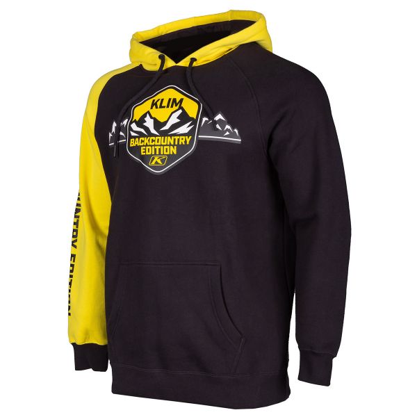 Casual jackets Klim Backry Edition Hoodie Black/Yellow