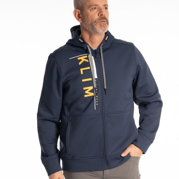Casual jackets Klim Hoodie Barracks Dress Blues/Saffron 25