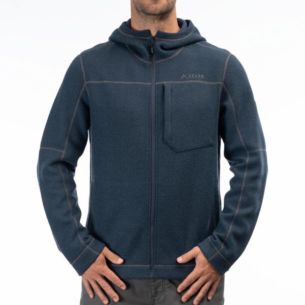 Casual jackets Klim Bighorn Canyon Wool Fleece Hoodie Dress Blues Heather 24