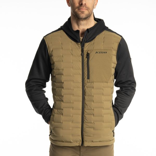 Casual jackets Klim Hoodie Boulder Stretch Down Hybrid Dark Olive/Black 25