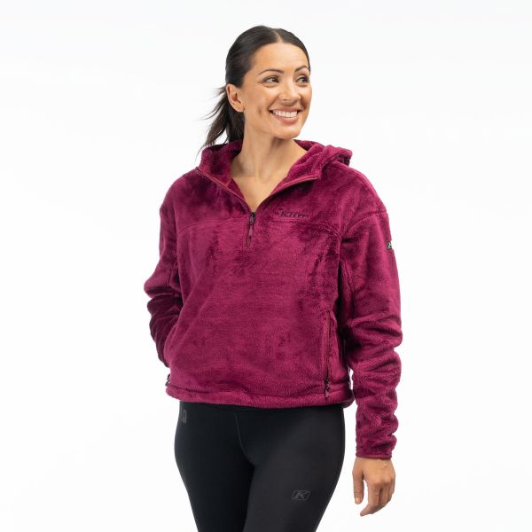 Geci/Hanorace Casual Klim Hanorac Cascade 1/4 Zip Crop Raspberry Radiance 24