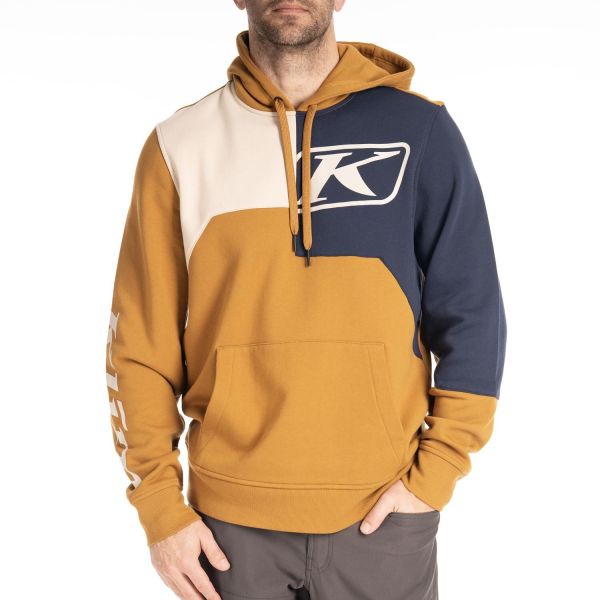 Casual jackets Klim Pullover Hoodie Cliff Hanger Golden Brown/Dress Blues 24