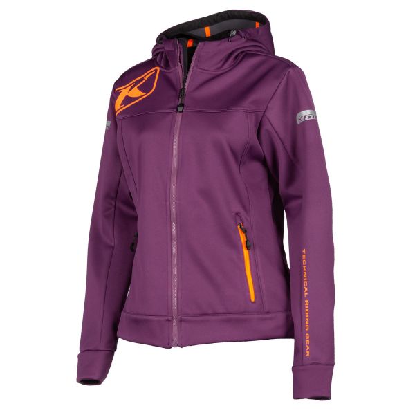 Casual jackets Klim Evolution Hoodie Deep Purple/Strike Orange